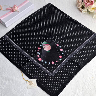 دردانه مشکی - کرپ حریر - قواره ۱۰۵ - کد A