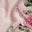 روسری صورتی طرح نیکو - ابریشم توییل