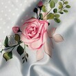 روسری آبی طرح نیکو - ابریشم توییل